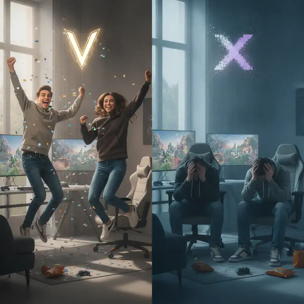 Captura de las animaciones de victoria y derrota